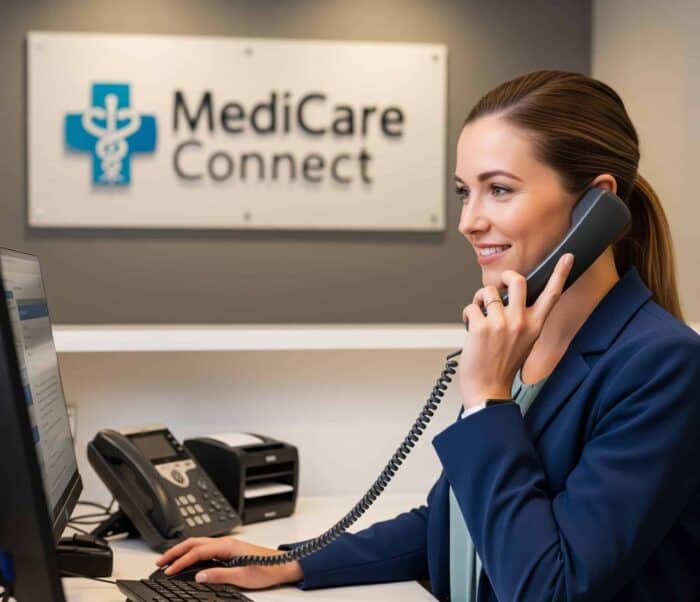 Efficient healthcare call centre with AI-powered telecommunication solutions for medical practices.