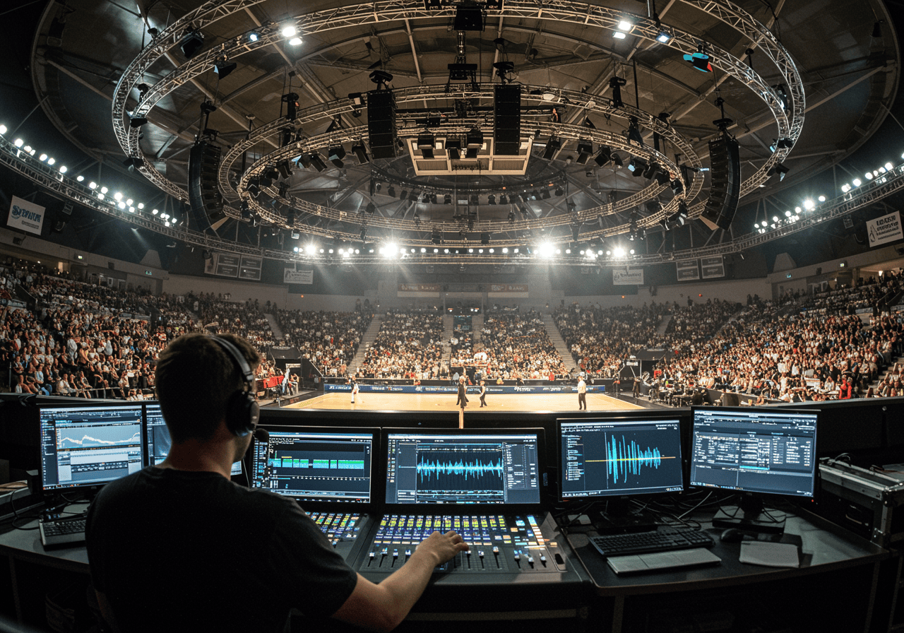 Indoor Sports Stadiums - Real-time Fan Communication and Announcements with AI Voice