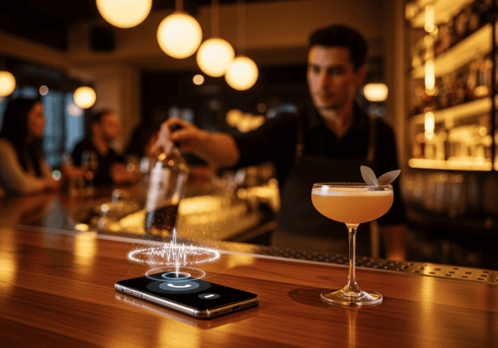 Innovative AI Dial technology enhances bar experiences with smart voice interactions at Sydney's stylish venue.