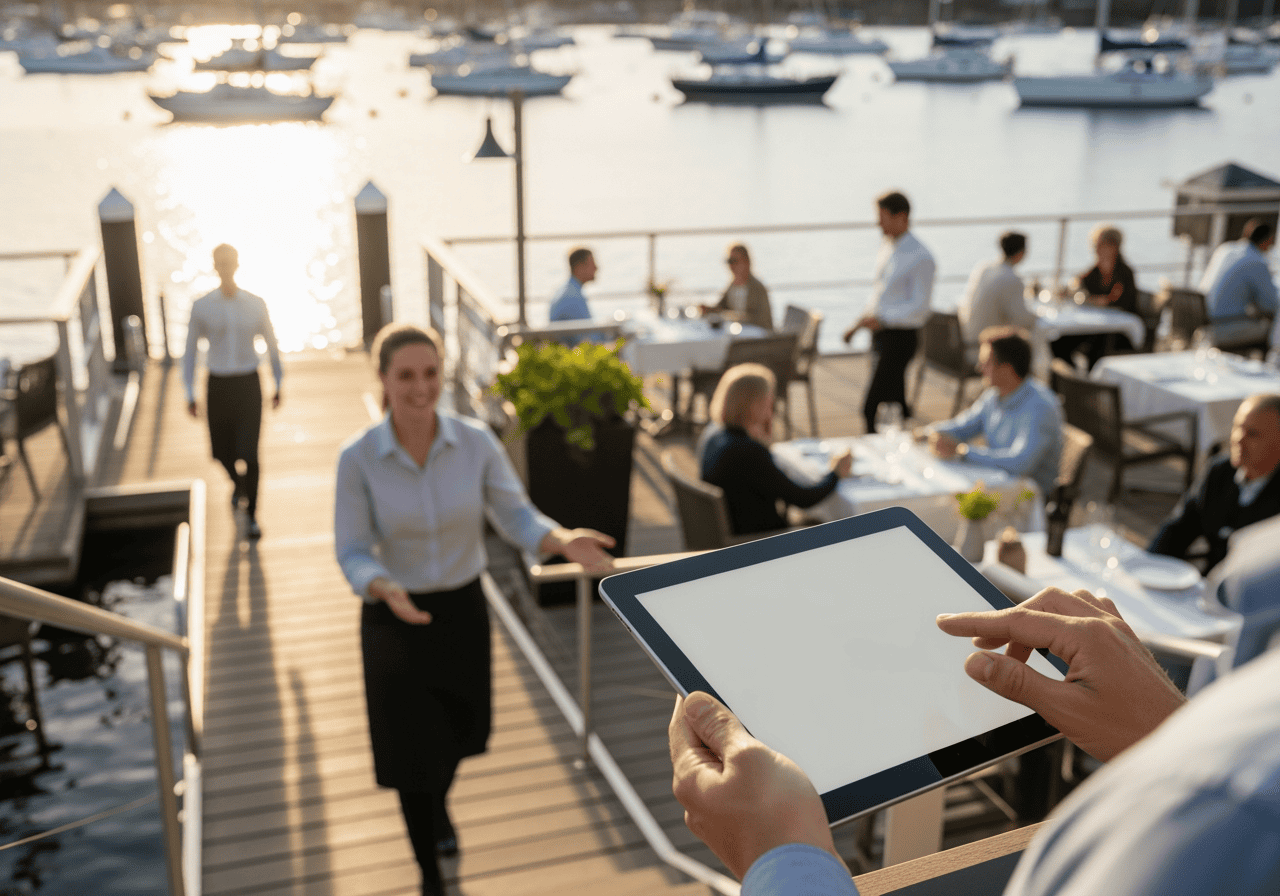 Waterfront Restaurants - Seamless integration with online bookings and walk-ins