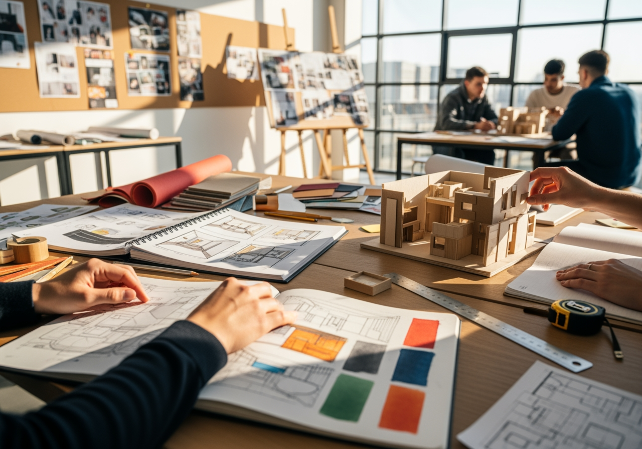 Interior Design Schools - Comparing Course Structures, Portfolios and Studio Work Emphasis