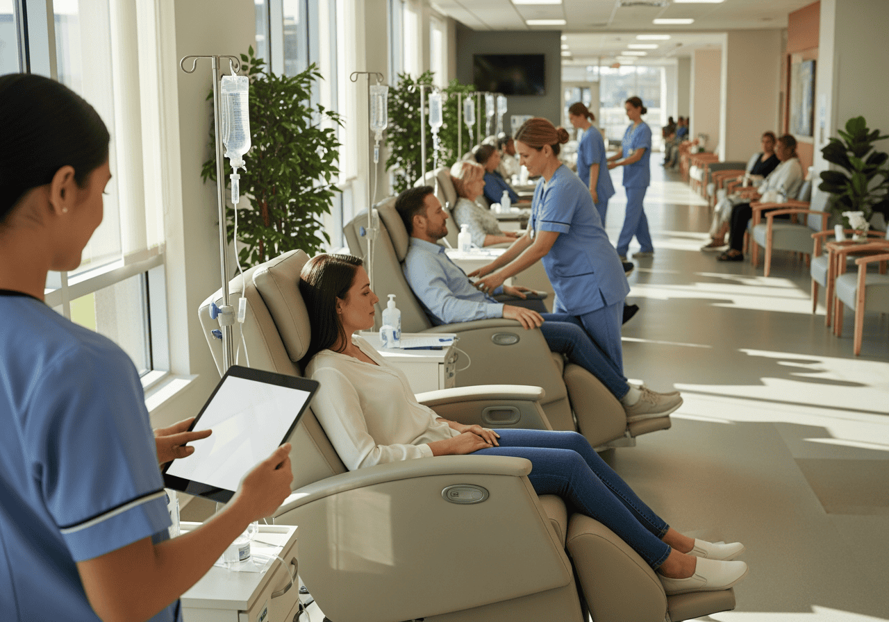Oncology Day Treatment Centers - Optimising Chair Utilisation and Reducing Wait Times with Intelligent Scheduling