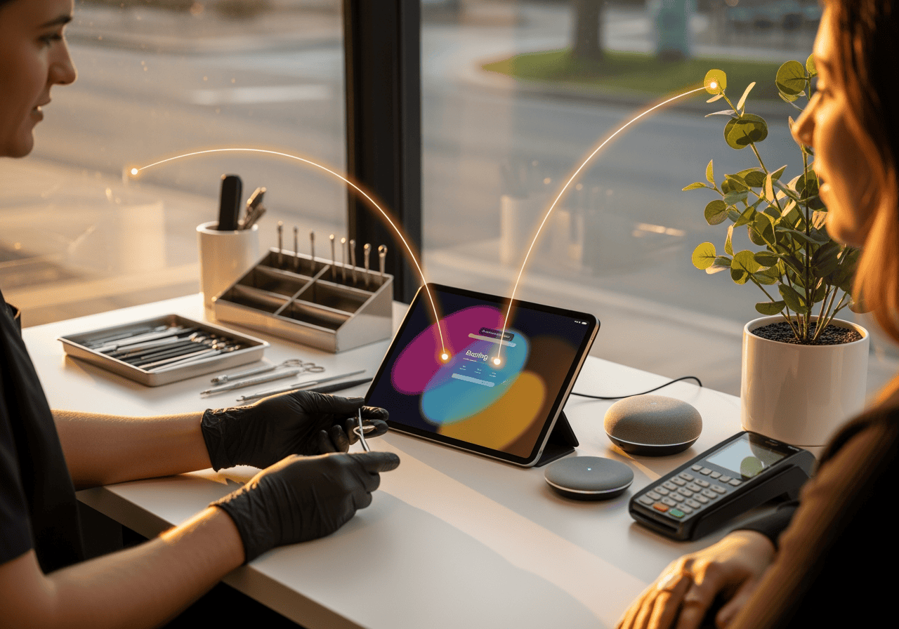 AI Dial virtual assistant on tablet facilitating customer support and communication through AI-powered automation.