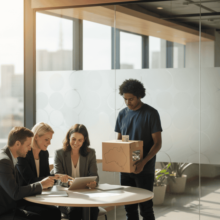 Group of people sitting around a table