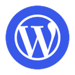 Wordpress logo on a black background