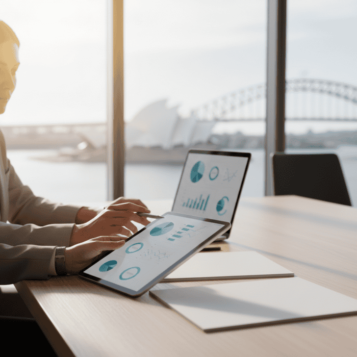 Person sitting at a table using a laptop