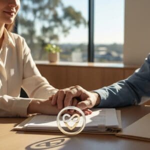 Two professionals shaking hands over a table, symbolizing partnership and collaboration, with AI Dial branding in the background, emphasizing business solutions and customer engagement.