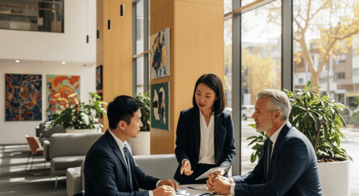 An AI-powered dialer system used in a professional office setting, facilitating efficient communication and customer engagement through advanced automation technology.
