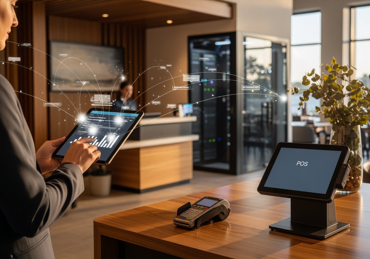 AI Dial digital communication and business automation technology in a contemporary office setting.